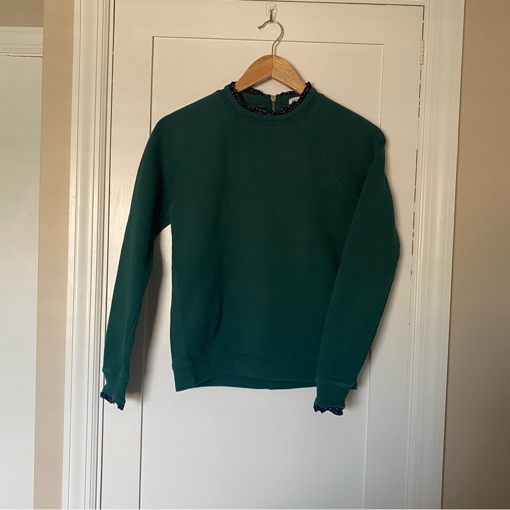 J Crew Green Sweatshirt